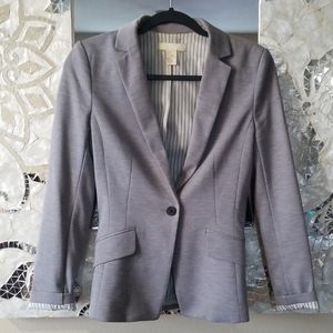 H&M Cotton Blazer Jacket Gray 4 Small